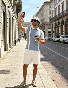 Conjunto de Ropa Deportiva de Verano para Hombre, Ecológica, Transpirable, 100% Poliéster, Camiseta con Pantalones Cortos, Fabricante y Proveedor - Product Image 3