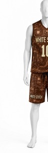 <b>White</b> Stitch <b>Women's</b> Basketball <b>Shorts</b> Crew Neck Sleeveless Heat-Transfer Print Breathable Quick Dry Spandex/Nylon Custom Team - Product Image 6