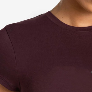 Camiseta Deportiva de Moda para Mujer, Diseño New Crop, Corte Ajustado, Alta Elasticidad, Ropa Deportiva, Camisetas de Compresión - Product Image 4