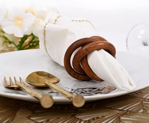 Wooden Napkin Rings <b>Set</b> of 12 Handmade Mango Wood Napkin Holders <b>Rustic</b> Serviette Rings for <b>Dining</b> <b>Table</b> Wedding Holiday Decor - Product Image 3