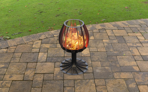 <b>Large</b> outdoor steel metal <b>fire</b> <b>pit</b> for patio heating built for durability and consistent <b>fire</b> output - Product Image 2