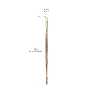 Removedor de cera de oídos de acero inoxidable con cabezal de tres puntas, limpiador de oídos de tres puntas refrescante, venta al por mayor para distribución minorista, fácil de usar. - Product Image 1