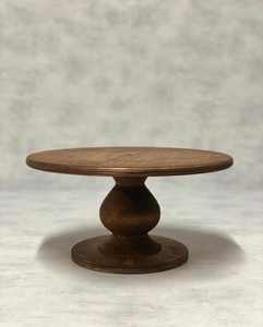 Support à gâteau en bois écologique fait main, présentoir sur piédestal, assiette rustique pour desserts, compatible lave-vaisselle, pièce unique - Product Image 2