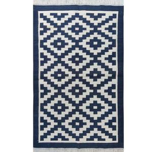 Tapis colorés en coton à tissage plat fabriqués à la main Accents de maison scandinaves élégants pour les espaces de vie Vibrant 023 Set - Product Image 3
