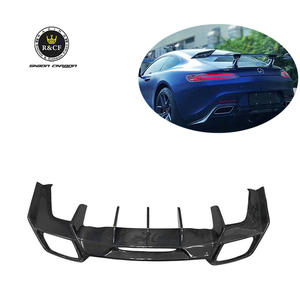 Difusor de Fibra de Carbono Estilo RE, Divisores de Parachoques Trasero para <span class=keywords><strong>Mercedes</strong></span> Benz <span class=keywords><strong>AMG</strong></span> GT <span class=keywords><strong>GTS</strong></span> C190 2016-2020 - Product Image 1