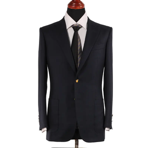 Chaqueta Blazer Deportiva para Hombre, Mezcla de Lino Beige, Tela de Algodón, Solapa con Muescas, Cierre de un Botón, Corte Entallado, Ligera, Informal, para Verano - Product Image 2