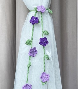 Crochet Flower <b>Curtain</b> Tiebacks Cotton Home Decor - Product Image 1