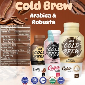 Private Label VINUT 280ml Cold Brew Coffee Drink 24 Pack Vente en gros Échantillon gratuit avec OEM ODM Arabica Bean Livraison gratuite - Product Image 2