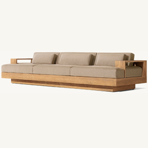 Furniture chair made of teak <b>wood</b> <b>frame</b> with three seats, modern design, suitable for indoor use, durable, brown color - Product Image 4