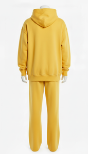 Conjunto Deportivo de Felpa de Algodón Unisex, Tejido Suave, Cálido y Transpirable, Ajuste Cómodo, Ropa Casual para Uso Diario, Sudadera con Capucha y Pantalones Deportivos - Product Image 4