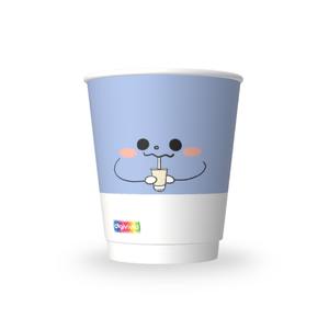 Gobelets à café jetables écologiques à double paroi en papier avec des motifs imprimés personnalisés, recyclables et de qualité alimentaire - Product Image 1