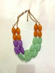 Collier tendance en perles de résine, bijoux fantaisie unisexe, fabrication indienne, cadeau personnalisé, idéal pour fêtes et mariages, style européen - Product Image 5