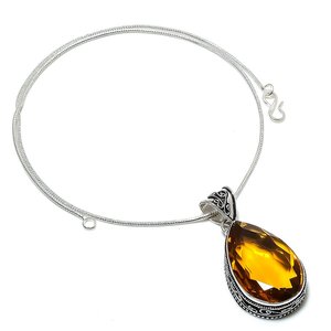 Colgante de Citrino Hecho a Mano: Joyería Artesanal - Product Image 1