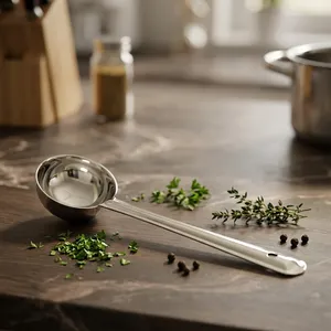 Cucharón Profundo de Acero Inoxidable Karchi Chacha |   Cuchara para servir sopa, leche y salsa |   Cucharón de Cocina Resistente para Servir y Cocinar - Product Image 4