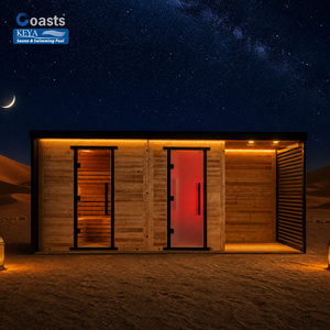Sauna Exterior Finlandesa Premium Dune Desert Star Night, de Pino Termotratado, con Vidrio Panorámico de Tres Zonas, WiFi Inteligente, Lista para Instalar (DDP) - Product Image 1