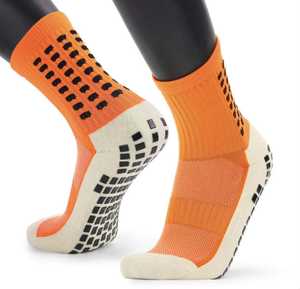 OEM Custom Half Terry Cushioned Cotton Nylon <b>Sports</b> Grip <b>Socks</b> Premium Quality Half Crew for Basketball Football Bottom Autumn - Product Image 4