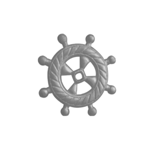 Ships Wheel Aluminum Balcony Railing Panel Cast <b>Iron</b> Rope Trim Fence Insert Luxury Villa Guardrail Maritime Helm Crest Medallion - Product Image 3