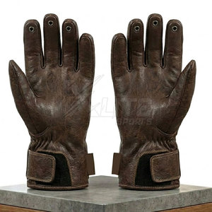 Gants de moto d'hiver en cuir respirant haute résistance avec poignées de maintien, support de sécurité, sangle de poignet réglable et paume antidérapante - Product Image 6