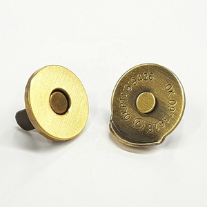 Decorative <b>Metal</b> Magnetic <b>Button</b> Brass Plated Flower Snaps Closures - Product Image 5
