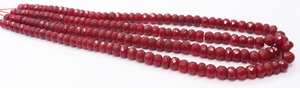 Cuentas facetadas de rubí teñido AAA de 7.5-8.5 mm, cuentas de piedras preciosas de rubí rojo AAA de 20 pulgadas, cuentas sueltas de rubí para la fabricación de joyería. - Product Image 2