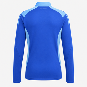 WILCARE Blue Long Sleeve <b>Sports</b> <b>Jersey</b> With Half Zip And Logo Breathable Team Wear For All Seasons wholesale rate 2026 - Product Image 3