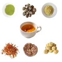 Boisson santé 6 en 1, mélange de poudre d'extraits de champignons avec matcha et pollen de pin