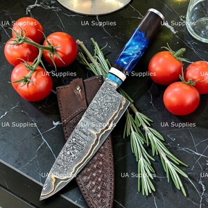 Cuchillo de Cocina de Cobre Damasco Hecho a Mano, Disponible OEM/ODM, Cuchillo Profesional para Chef, Hoja Forjada Afilada como una Navaja, Mango Personalizado, MOQ Bajo - Product Image 4