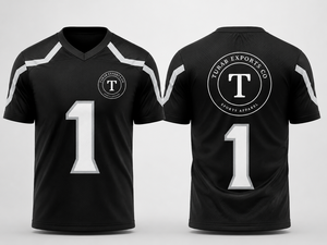 TURAB EXPORTS CO Men Soccer Jersey V-Neck Short Sleeve Moisture Wicking Sublimated Print Team Number 1 <b>White</b> <b>Black</b> Adults Front - Product Image 5