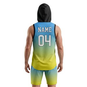 ชุดยูนิฟอร์ม Dry Fit 7v7 แบบไล่เฉดสี คุณภาพสูง เสื้อฮู้ดแขนกุด พร้อมกางเกงขาสั้นเข้าชุด ชุดกีฬาระบายอากาศได้ดี - Product Image 2