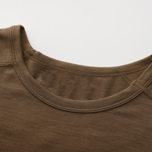 Custom Men's 100% <b>Merino</b> Wool Thermal Base Layer Shirt – Ultra Soft <b>Long</b> Sleeve <b>Long</b> <b>Johns</b> Top, Knitted Printed Winter Underwear - Product Image 3