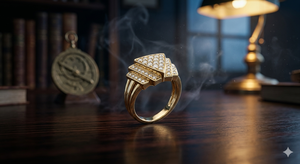 Luxury Gold Plated Geometric Triangle CZ Diamond <b>Ring</b> for Women <b>Open</b> Band Fashion Engagement Wedding Jewelry - Product Image 1