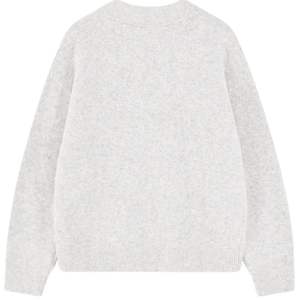 Suéter Polo de Punto para Hombre, Manga Larga, Gris Jaspeado, Textura Suave, Cuello con Botones, Estilo Casual, Invierno, Mezcla de Algodón, OEM - Product Image 2