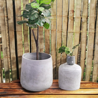 Jardinières en béton léger et en fibre de verre pour la maison et le jardin, grands pots de fleurs en ciment pour l'aménagement paysager