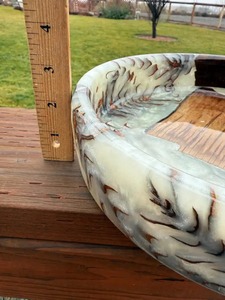 Plato de Resina Moderno Hecho a Mano, Estilo Antiguo, Pintado a Mano, Pulido, Ecológico, para Frutas, Decoración Floral de Mesa, Diseño Elegante UO INDIA - Product Image 3