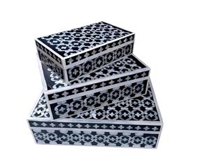 Caja de Joyería Decorativa Hecha a Mano con Diseño Marroquí de Flor de Amor con Incrustaciones de Hueso Ecológica, Decoración para Mesa del Hogar, Año Nuevo - Product Image 3