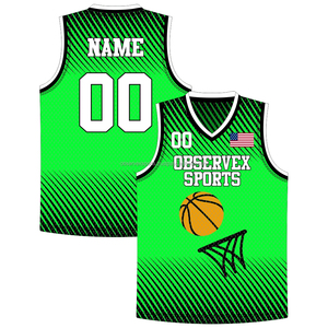 Camiseta de Baloncesto Personalizada para Hombre, Niño y Joven, Reversible, de Malla, Retro, Transpirable, Estampada - Product Image 1