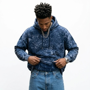 Sweat-shirt à capuche tie-dye pour homme, coupe ample, en coton French Terry, décontracté, pour l'automne, avec poche - Product Image 5