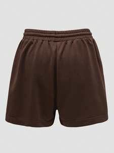 Shorts de fitness mi-taille pour hommes, personnalisables avec logo, en coton/polyester respirant et écologique, avec poches et cordon de serrage - Product Image 2