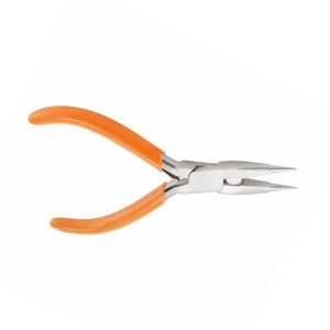 Alicates de Punta Larga para Joyería, Mango Naranja, Acero al Carbono, Herramienta Profesional de Precisión para Abalorios y Manualidades - Product Image 2