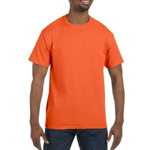 Camiseta de Verano de Color Naranja, de Manga Corta, Corte Ajustado, Precio Económico, Cuello Redondo, para Hombre, para Marca Personalizada con Logotipo Impreso - Product Image 1