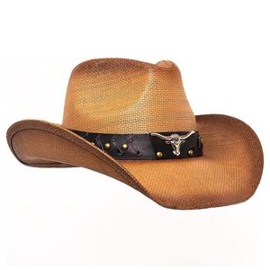 Sombreros Vaqueros Negros de Jazz Occidental, Sombrero de Paja Unisex para Niños, Protección Solar, Sombreros de Vaquero para Hombre, Verano - Product Image 1