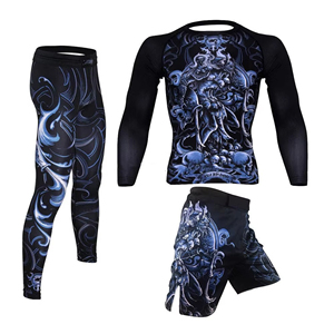 Custom High Quality Compression Breathable Quick Dry Short Sleeve MMA <b>Grappling</b> Rashguard - Product Image 5