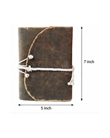 Journal en cuir marron rustique avec fermeture à cordon, carnet de notes vintage en cuir, style artisanal, journal de voyage, carnet de croquis