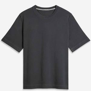 BlanqWear T-shirt formel à manches courtes et col rond pour homme, coupe classique, en molleton de soie/coton premium 280g, antibactérien, séchage rapide - Product Image 4