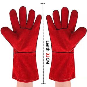 Guantes de soldadura de piel sintética Premium SAFETREE de 14 pulgadas: resistentes al calor y a las chispas, guantes de cuero de seguridad duraderos de Pakistán - Product Image 1