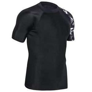 Camiseta Deportiva de Manga Larga para Hombre, Negra y Amarilla, con Protección UV, de Secado Rápido, para Entrenamiento, Surf, Gimnasio, MMA, Deportes Acuáticos, Compresión y Protección Contra Rozaduras - Product Image 1