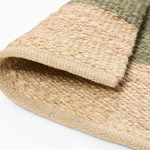 Handwoven Olive Green Natural Jute Area Rug Modern Flat <b>Weave</b> Floor Carpet Eco Friendly Living Room Bedroom Decor Mat - Product Image 6