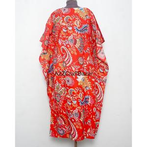 Vestido Maxi Ajustado con Cuello en V, Diseño Floral Indio, Algodón Ecológico, Sexy, con Logotipo Frontal, para Primavera/Verano, Uso Diario, Formal, para Mamás - Product Image 6