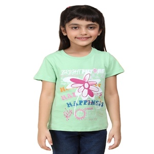 เสื้อยืดคอกลมสำหรับเด็กผู้หญิงทำจากผ้าฝ้ายแบบเท่ๆมีวิธีการพิมพ์ที่แตกต่างกัน100% - Product Image 2