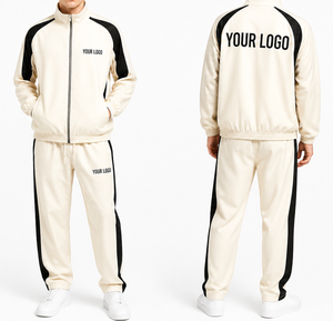 New Arrived 100% Cotton Heavyweight Zip Up Sweat suit Puff Printed Logo Breathable Streetwear Tracksuit 2026 - Product Image 3